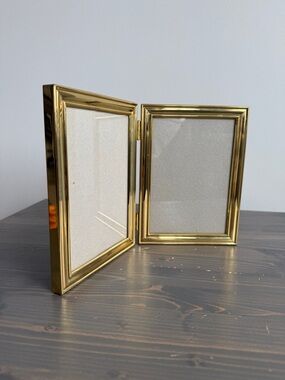 Vintage brass hinged frame